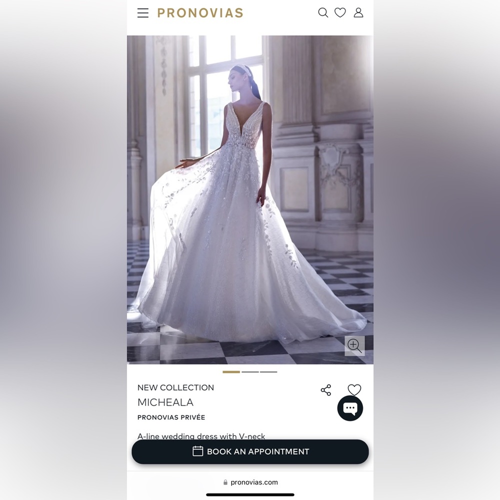 PRONOVIAS PRIVÉE MICHEALA dress, size 8, fits 4/6